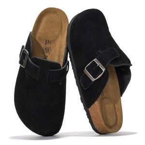Black Project Cloud Clogs | sz 7 Genuine Suede | ProjectPlush | Anti-Slip